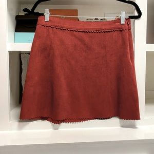Suede skirt